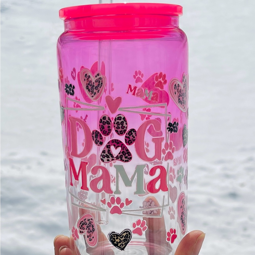Pink Dog Mama Tumbler